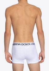 Dolce & Gabbana Logo-Inlay Elastic Boxers White M4B97J ONN97-W0800