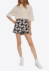 Moncler Abstract-Print Mini Shorts Navy J10932B00009 597MI-F70