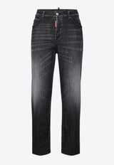 Dsquared2 Boston Steel Wash Straight Jeans Black S72LB0763S30357_900