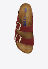 Birkenstock Arizona Leather Slides Bordeaux 1028719 0-ZINFANDEL