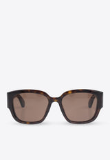 Alexander Mcqueen Logo-Embossed Sunglasses Brown 803379 J0749-2305
