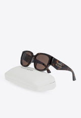 Alexander Mcqueen Logo-Embossed Sunglasses Brown 803379 J0749-2305