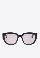 Alexander Mcqueen Engraved-Logo Sunglasses Purple 803379 J0749-1045