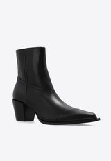 Jimmy Choo Cece AB 60 Leather Ankle Boots Black CECE AB 60 VOO-BLACK