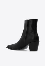 Jimmy Choo Cece AB 60 Leather Ankle Boots Black CECE AB 60 VOO-BLACK