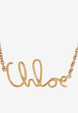 Chloé The Iconic Logo Chain Necklace Gold CHC24AFO64 CB7-9DC