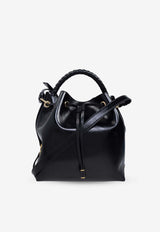 Chloé Marcie Calf Leather Bucket Bag Black CHC24AS606 N57-001