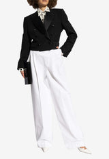 Dolce & Gabbana Double-Breasted Tuxedo Blazer Black F29MCT FUBE7-N0000