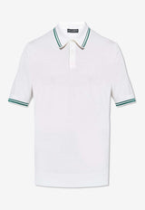 Dolce & Gabbana Logo Silk Polo T-shirt White GXZ02T JBSJW-W0800