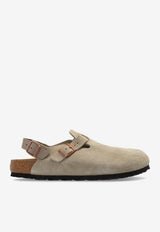 Birkenstock Tokio Suede Slingback Clogs Taupe 1028287 0-TAUPE