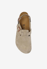 Birkenstock Tokio Suede Slingback Clogs Taupe 1028287 0-TAUPE