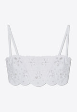 Dolce & Gabbana Broderie Anglaise Bralette Top White F7AD1T GDCMT-W0800