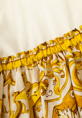 Dolce & Gabbana Kids Babies Majolica Print Dress Yellow L2JDZ1 G7NUL-S9000