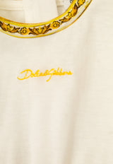Dolce & Gabbana Kids Babies Majolica Print Dress Yellow L2JDZ1 G7NUL-S9000