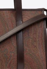 Etro Medium Paisley Jacquard Top Handle Bag Brown WP1A0010 AA001-M0019