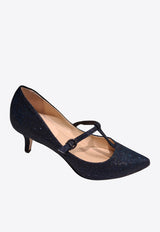 La Rose 35 Glittered Pumps Blue DE1008_LUMINOR BLU