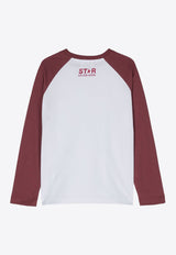Golden Goose DB Kids Girls Star Print Long-Sleeved T-shirt White GKP01590P001209_11580