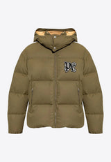 Palm Angels Monogram Down Jacket Green PMED028F24FAB002_5610
