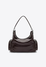 Stella McCartney Dartmoor Shoulder Bag with Medallion Eggplant 7B0178WP0632/R_STELL-6011