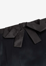 Valentino Bow-Embellished Midi Skirt in Satin 7B0RAEC592G/R_VALE-0NO