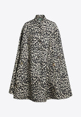 Valentino Animal-Print Wool Cape Multicolor 7B3CG4Q09G7/R_VALE-AN2