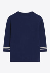 Valentino Wool Buttoned Cardigan Blue 7B3KE03X9FE/R_VALE-BYS