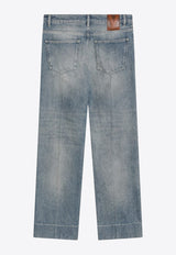 Valentino Washed Straight-Leg Jeans Blue 7V0DE05AB5F/R_VALE-558