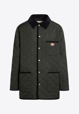 Valentino Quilted VLogo Patch Jacket Green 7V3CJK95CKV/R_VALE-APF
