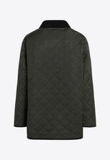 Valentino Quilted VLogo Patch Jacket Green 7V3CJK95CKV/R_VALE-APF