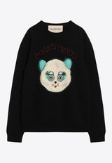 Valentino Le Chat De La Maison Patch Sweatshirt Black 7V3KC35IB2V/R_VALE-0NO