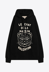Valentino Le Chat De La Maison Patch Hoodie Black 7V3MF28NB33/R_VALE-9RA