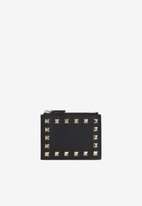 Valentino Rockstud Zipped Cardholder Black 7W0P0AI8VSH/R_VALE-0NO