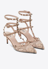 Valentino Rockstud 65 Laced Pumps Pink 7W0S0375UJZ/R_VALE-C3Y