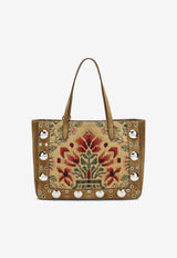 Valentino Medium Nellcôte Jacquard Suede Tote Bag Multicolor 7W2B0R79JXK/R_VALE-CND