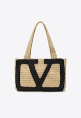 Valentino Medium Viva Superstar Crochet Knit Tote Bag Beige 7W2B0S11QET/R_VALE-EX9