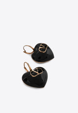 Valentino VLogo Coeur Royal Earrings Black 7W2J0AE4MJP/R_VALE-0RN