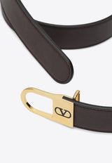 Valentino VLogo Leather Belt Brown 7Y0T0ST8JAQ/R_VALE-CKD