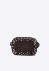 Valentino Nellcôte Embellished Suede Messenger Bag Brown 7Y2B0R74JET/R_VALE-0TO