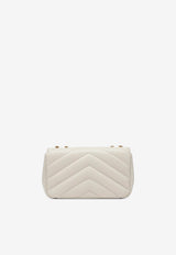 Saint Laurent Small Loulou Quilted Leather Crossbody Bag White 801437AAEAX/R_YSL-9207