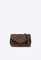 Saint Laurent Small Loulou Quilted Suede Shoulder Bag Brown 801437AAEY6/R_YSL-2358