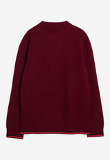 Gucci Wool and Cashmere Knitted Sweater Burgundy 801692XKD96/P_GUC-6232