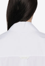 Palm Angels Monogram Embroidered Loose Shirt White PWGE004F24FAB001_0103