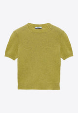 Prada Knitted Cashmere Knit Top Green P24I2RSOOO15O5_F0362