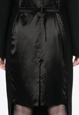 Prada Double-Breasted Wool Coat Black P601SSOOO15UW_F0002