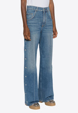 Stella McCartney Snap Stud-Embellished Jeans Blue 6D03373SQH00_4233