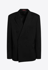 Gucci Double-Breasted Wool Blazer Black 803567ZARG8/P_GUC-1000