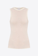 HALFBOY Logo Patch Crewneck Tank Top Beige HFW241WTTA067111_033