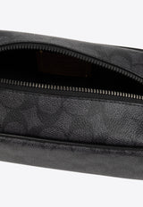 Coach Signature Jacquard Pouch Bag Black CQ183 0-CHR