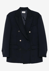 Liliuxy Double-Breasted Wool-Blend Blazer
