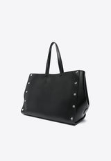 Stella McCartney Large Faux Leather Studded Tote Bag Black 7B0117WP0475_1000